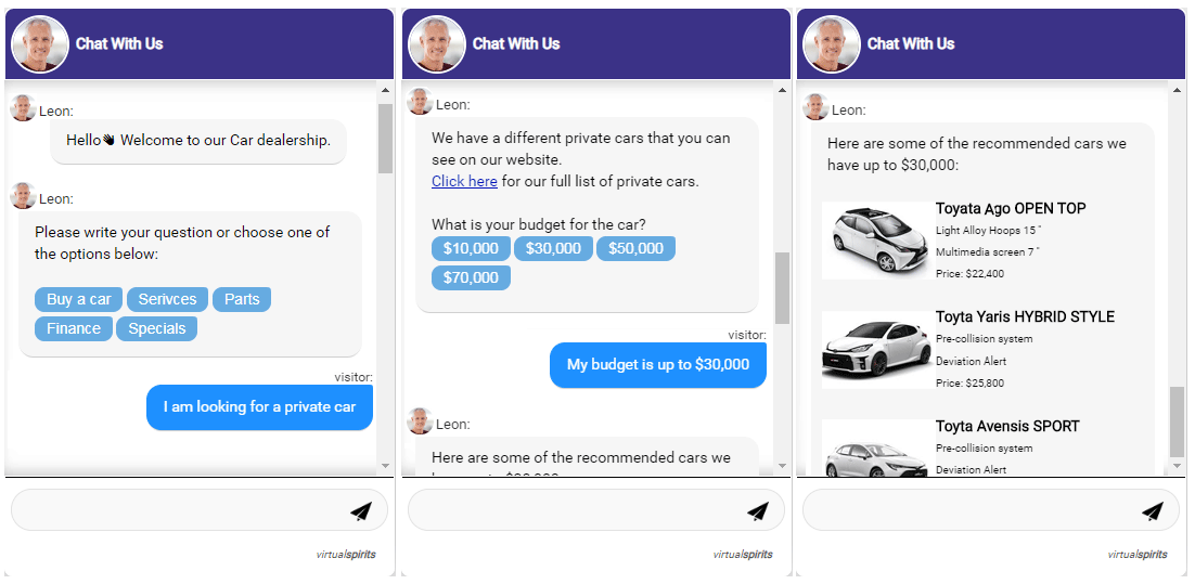 Autobedrijven chatbots