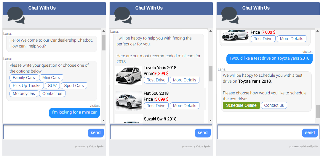 Chatbot vente automobiles