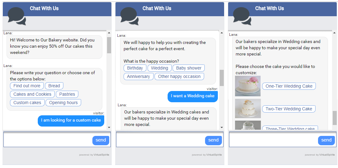 Chatbot for bakery