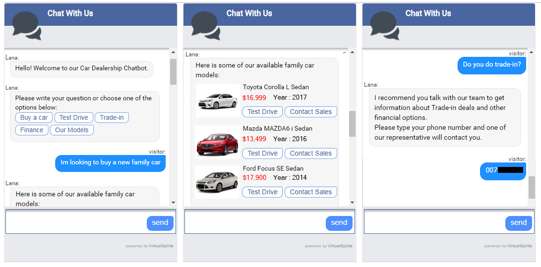 Chatbot per concessionari vendite di auto