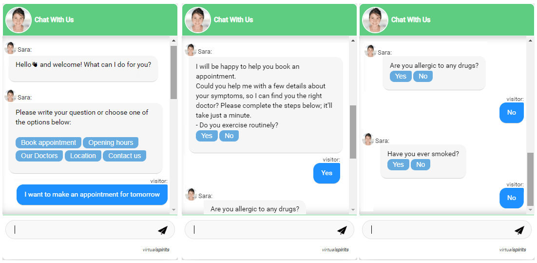 Chatbot für Arzttermine Klinik