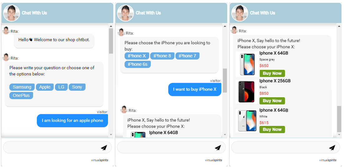 chatbot for ecommerce shopping cart