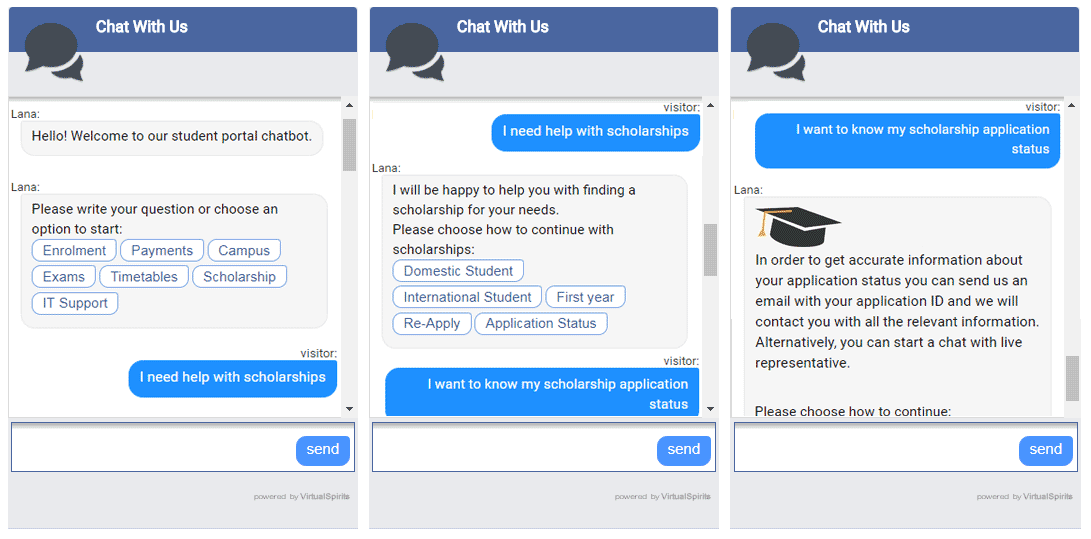 chatbot for universities