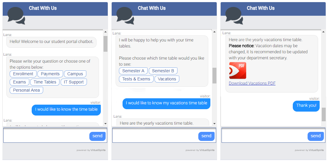 chatbot for university