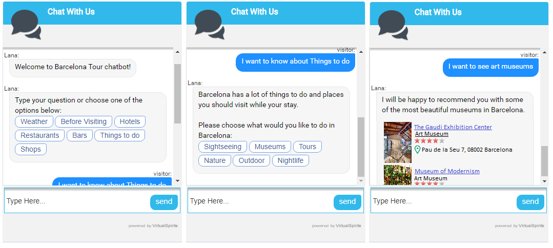 Chatbot for tourism