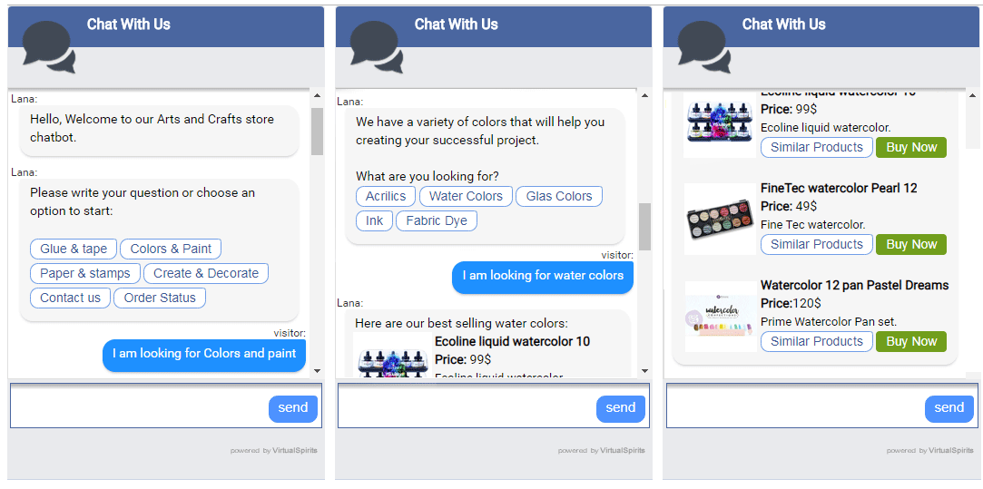 Ecommerce chatbot for store