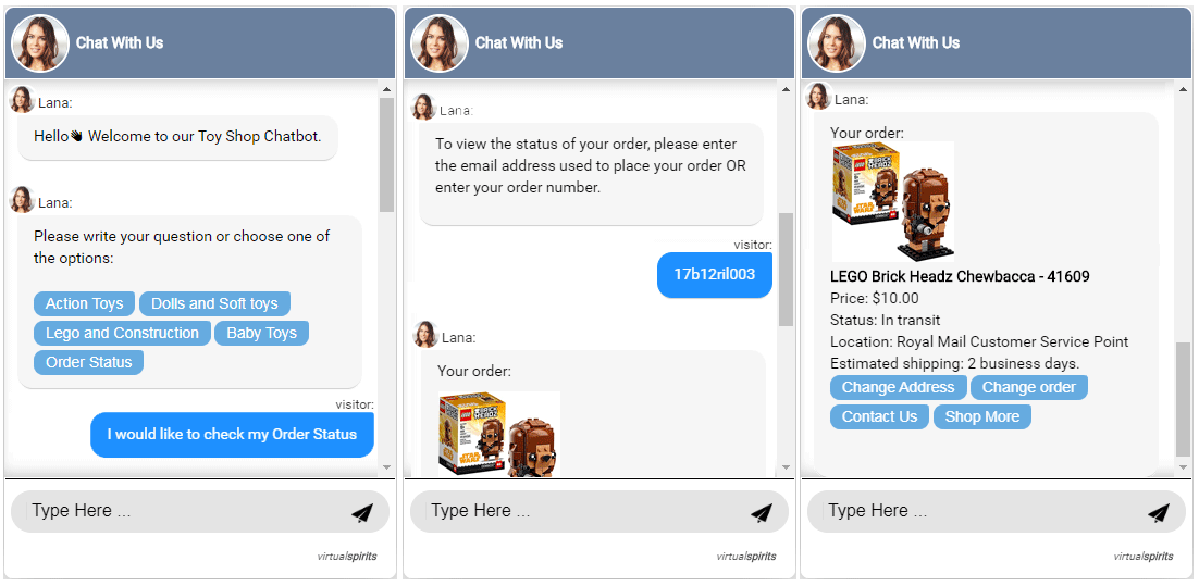 ecommerce chatbot games store