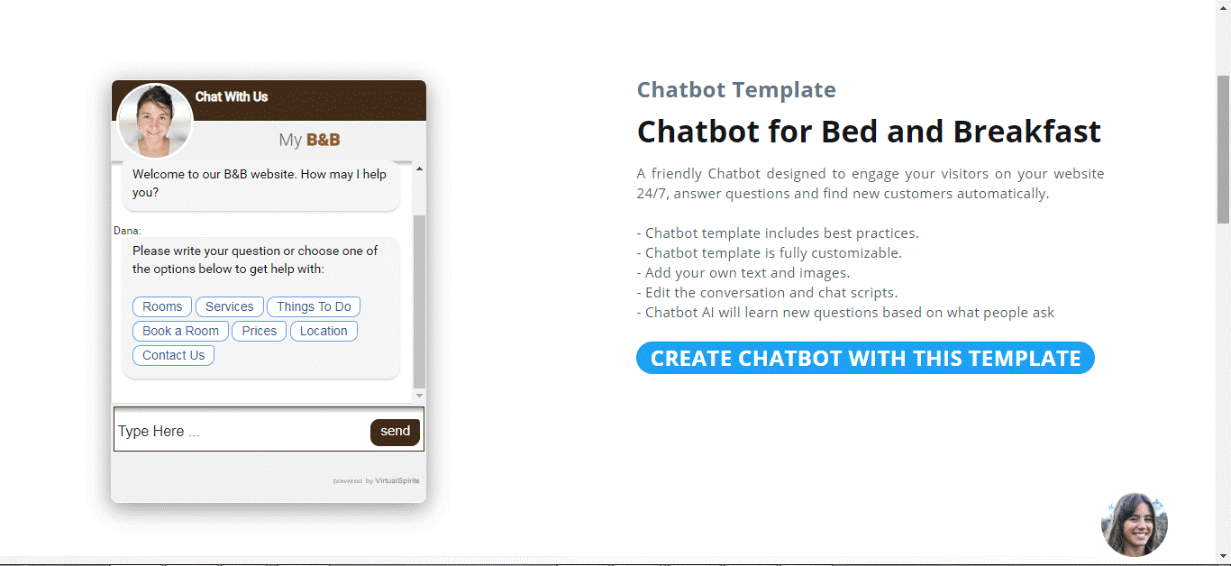 Step-by-step: how to create a chatbot by choosing a template