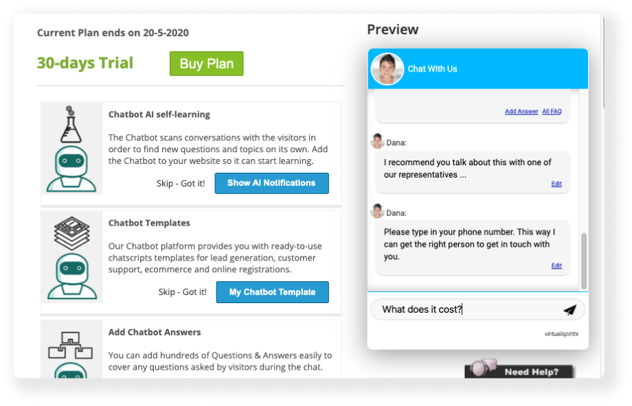 assignment 3 chatbot answers