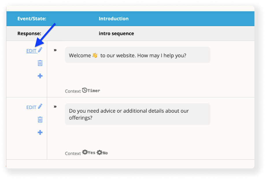 Edit Chatbot Introduction Text