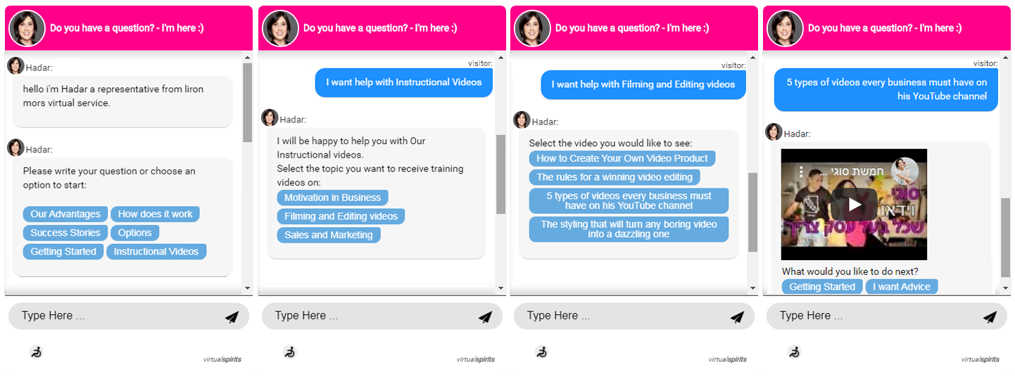 Chatbot für LironMor coaching